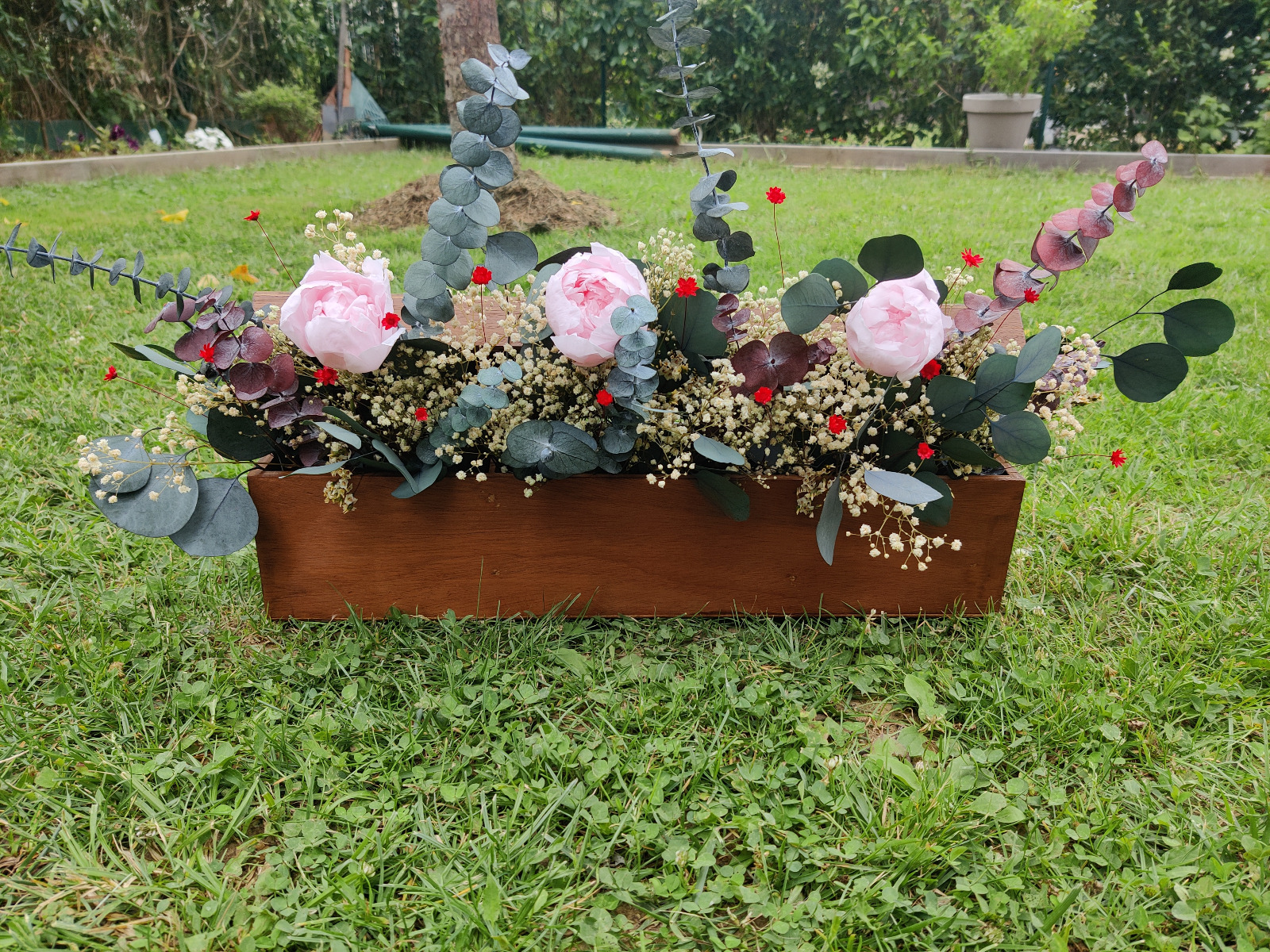 Sublimation florale — fleurs stabilisées sur objets