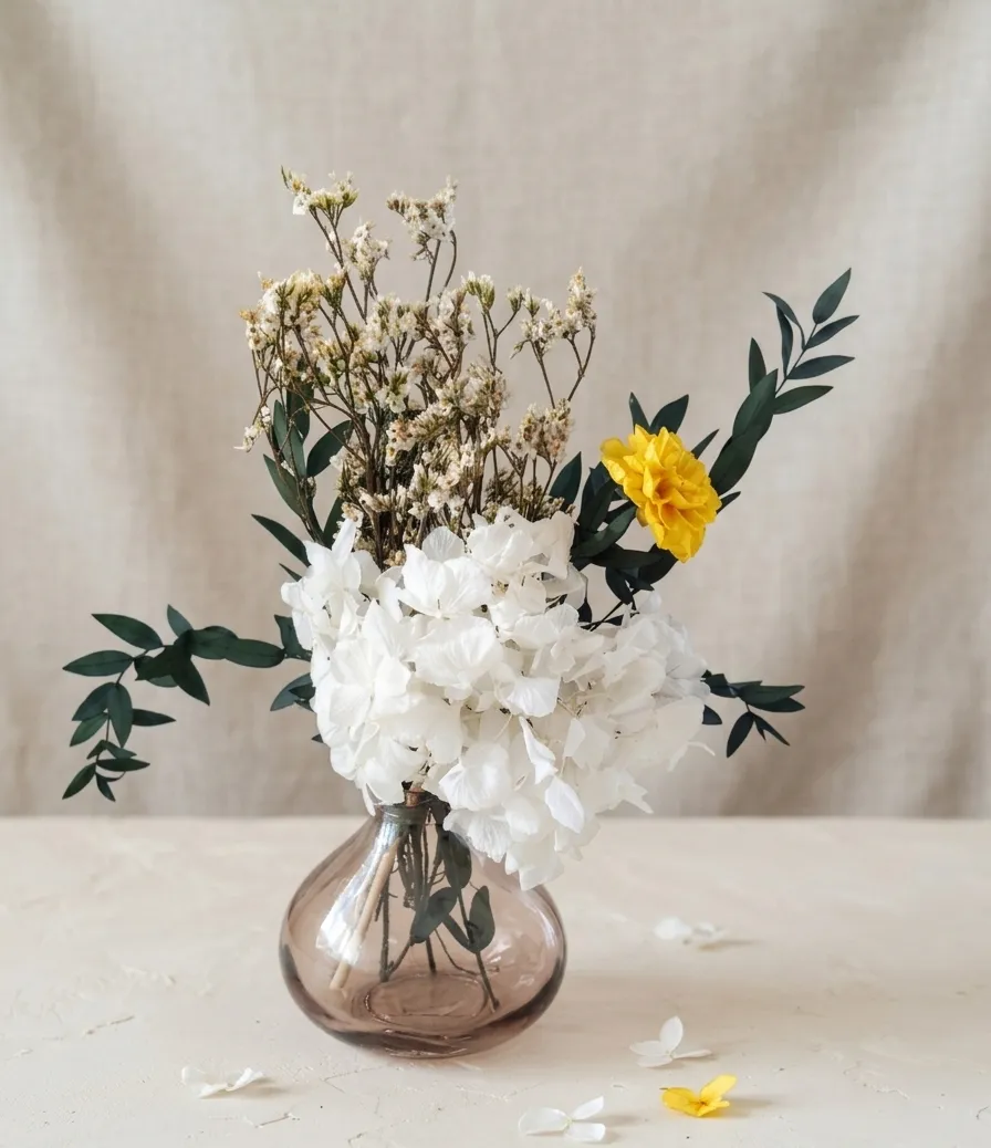 Mini Bouquet Aurore — fleurs stabilisées