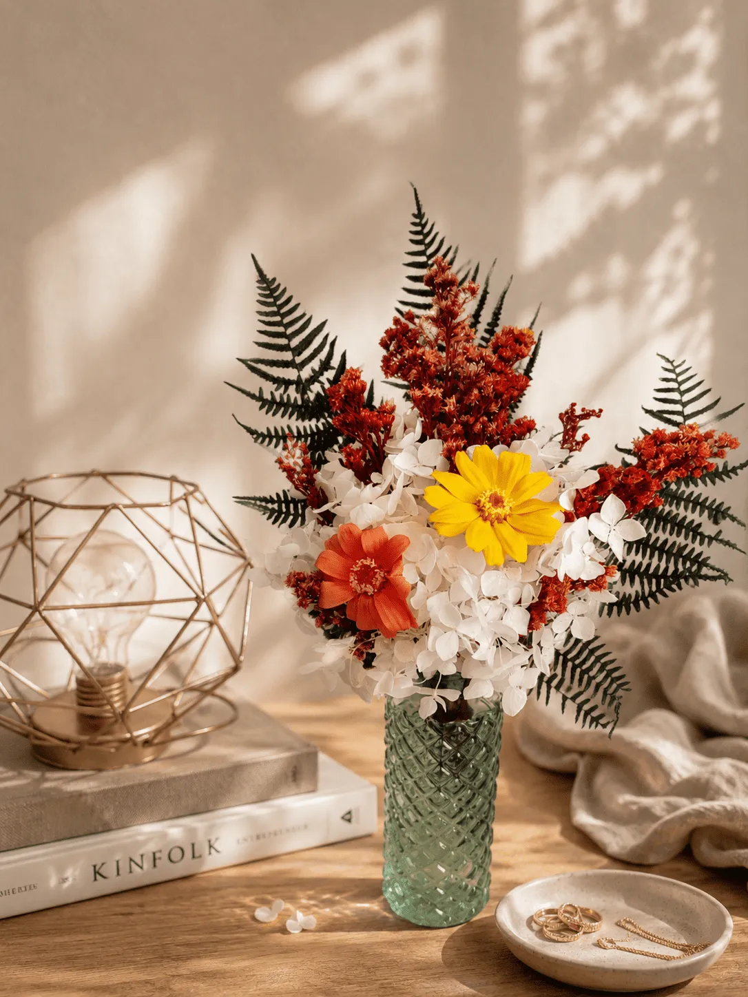 Mini bouquet Solaire — fleurs stabilisées