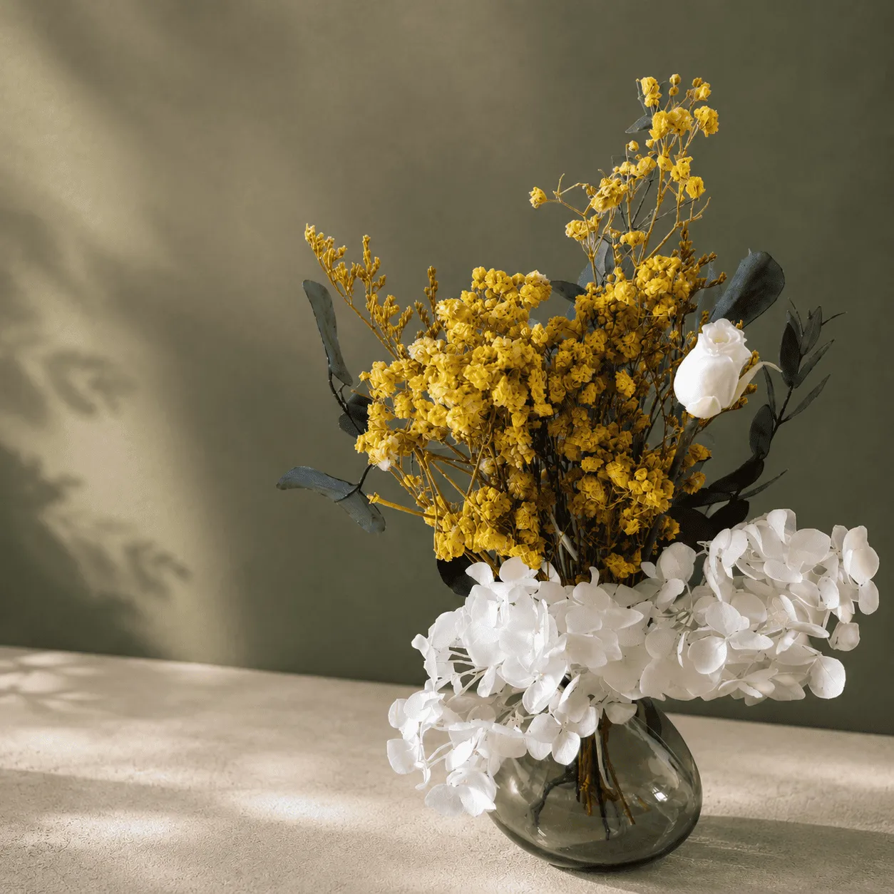 Mini Bouquet Solstice — fleurs stabilisées